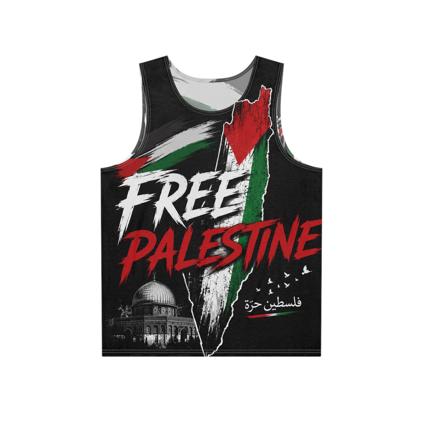 Free Palestine Tank Top — Palestinian Flag Graphic Men’s Tank