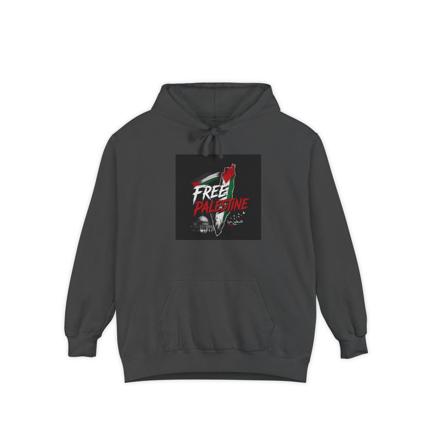 Free Palestine Hoodie – Political Solidarity Pullover with Graphic Flag