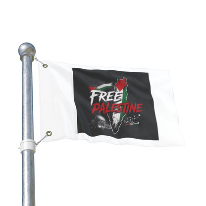 Free Palestine Double-Sided Flag — Political Solidarity Garden Banner