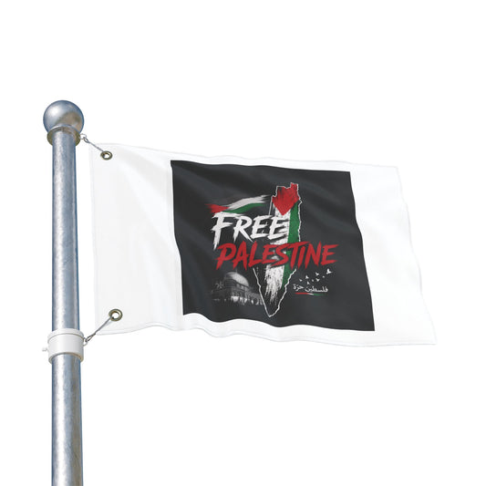 Free Palestine Double-Sided Flag — Political Solidarity Garden Banner