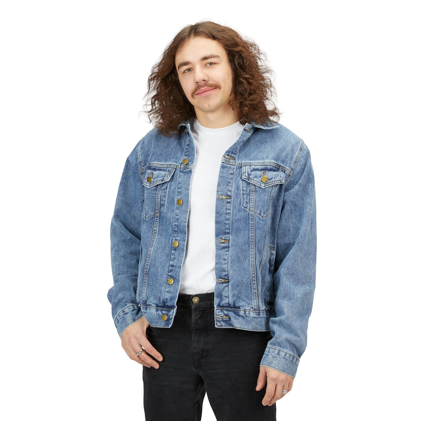 Denim Jacket — "Free Palestine" Graphic Back Patch