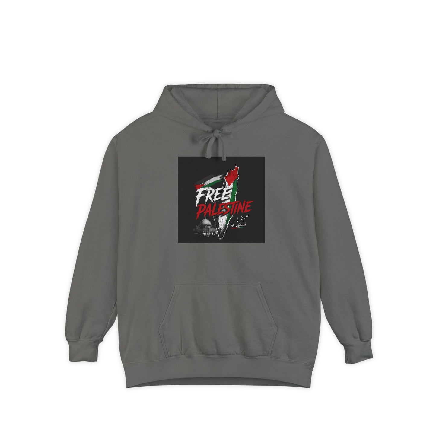 Free Palestine Hoodie – Political Solidarity Pullover with Graphic Flag
